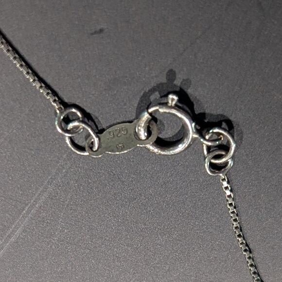 Sterling Silver 925 Double Heart Pendant Necklace – 20” Chain - Picture 3 of 4